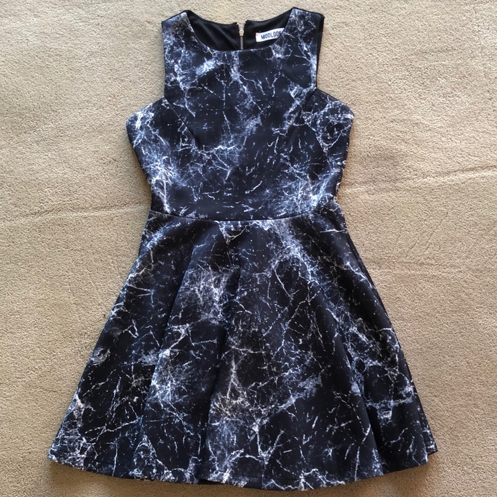 Scuba Print Skater Dress